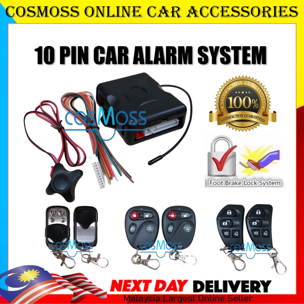 10 PIN Car Alarm System Universal Car Security alarm System (10 PIN