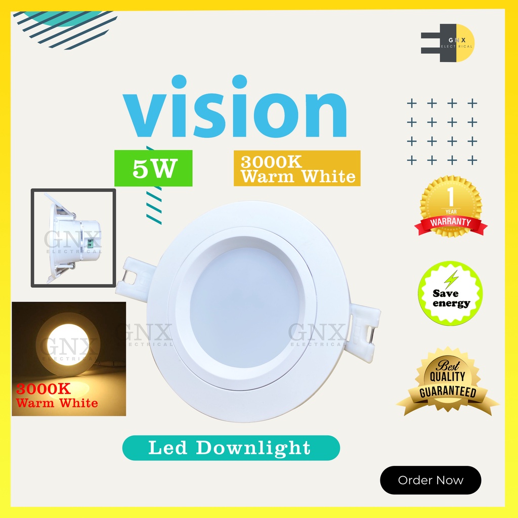 Vision Led Downlight/Panel Lamp/ /Mentol Lampu/Lampu Siling/Ceiling ...