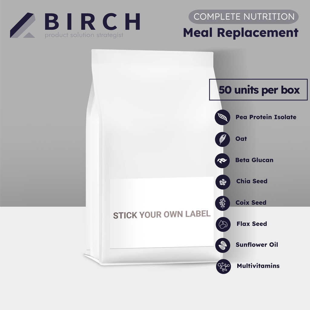 [OEM/PRIVATE LABEL] Meal Replacement Food Nutrition | Low MOQ Low Capital Ready Stock - stick your own label