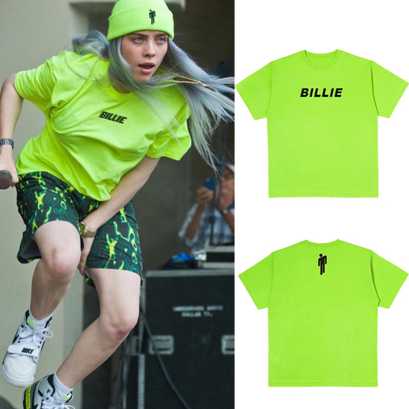 billie eilish t shirt neon green