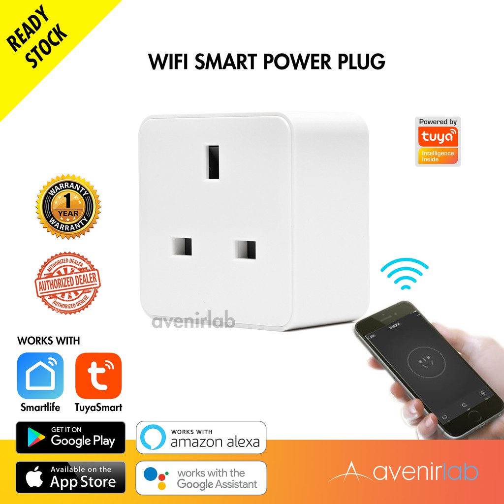 Tuya Smart Home Wifi Smart Socket Plug Works With Tuya Smart Life App Supports Amazon Alexa And Google Home 240v 13a Shopee Malaysia