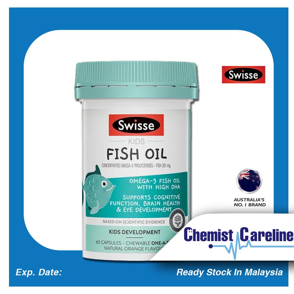 [100% Authentic] Swisse Kids Fish Oil (60 capsules) | Shopee Malaysia