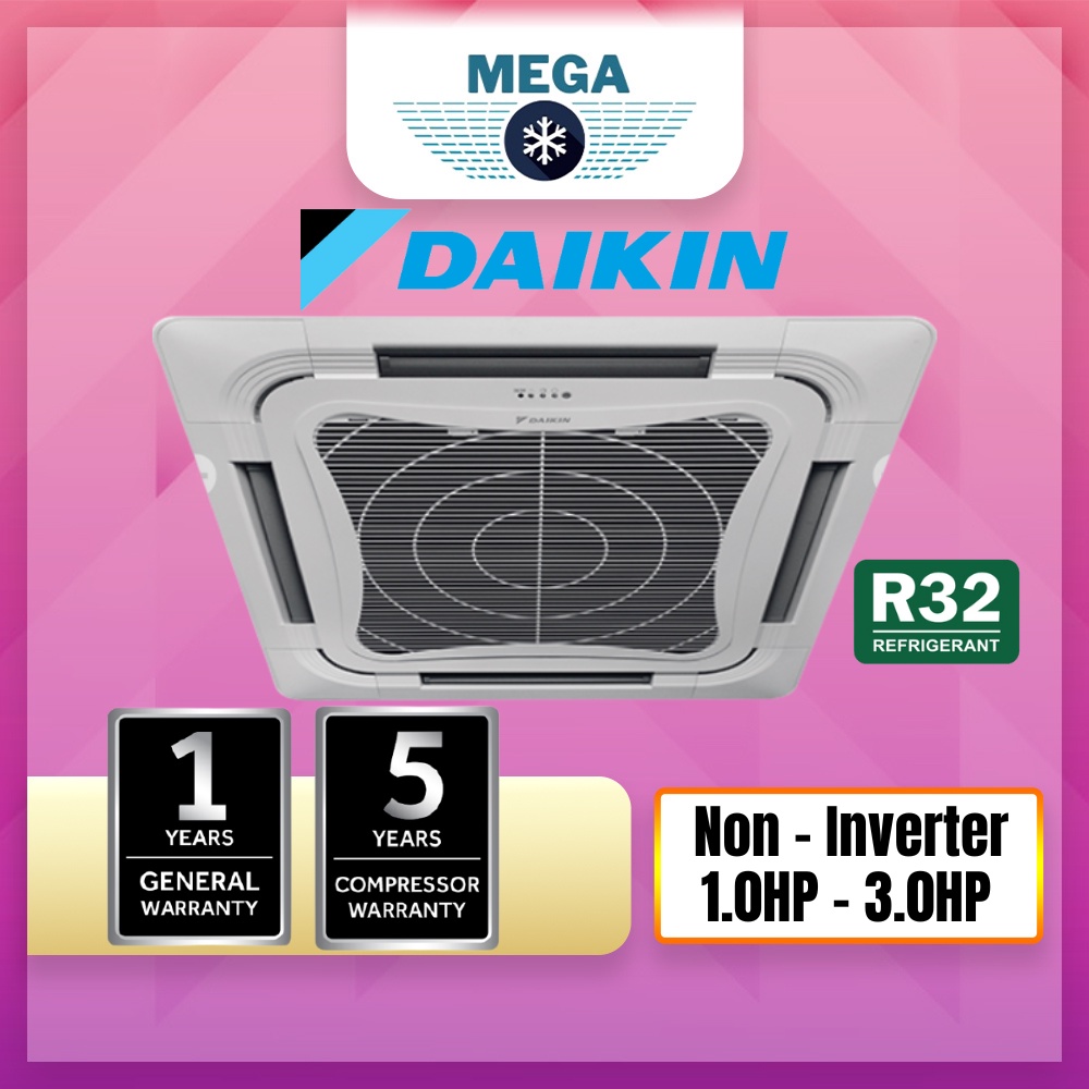 Daikin Ceiling Cassette Non Inverter R32 Fcc Include With Wifi Adaptor Shopee Malaysia 4750