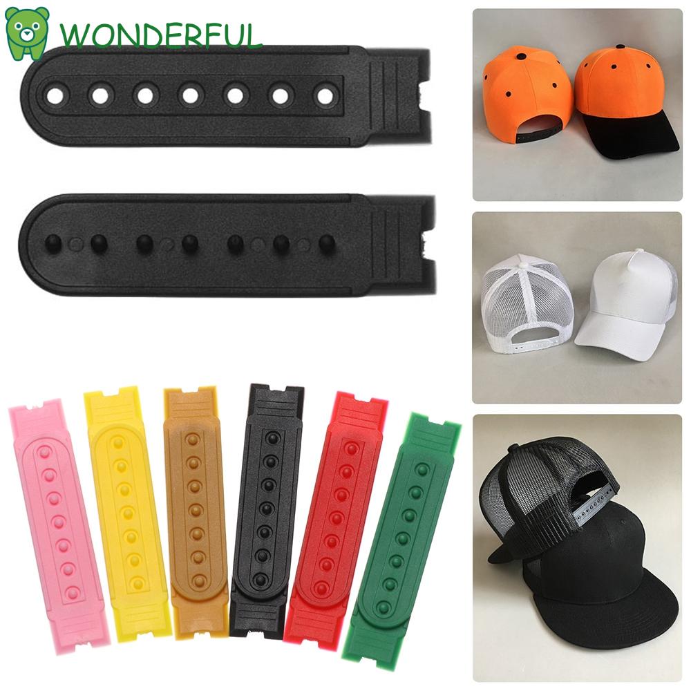 Sowaka 9 Pairs Snapback Strap Colorful Replacement with 7 Holes Hats Repair Fasteners Buckle Strap Snapback Extender Hat Strap Clip for Baseball Cap Cowboy Hat