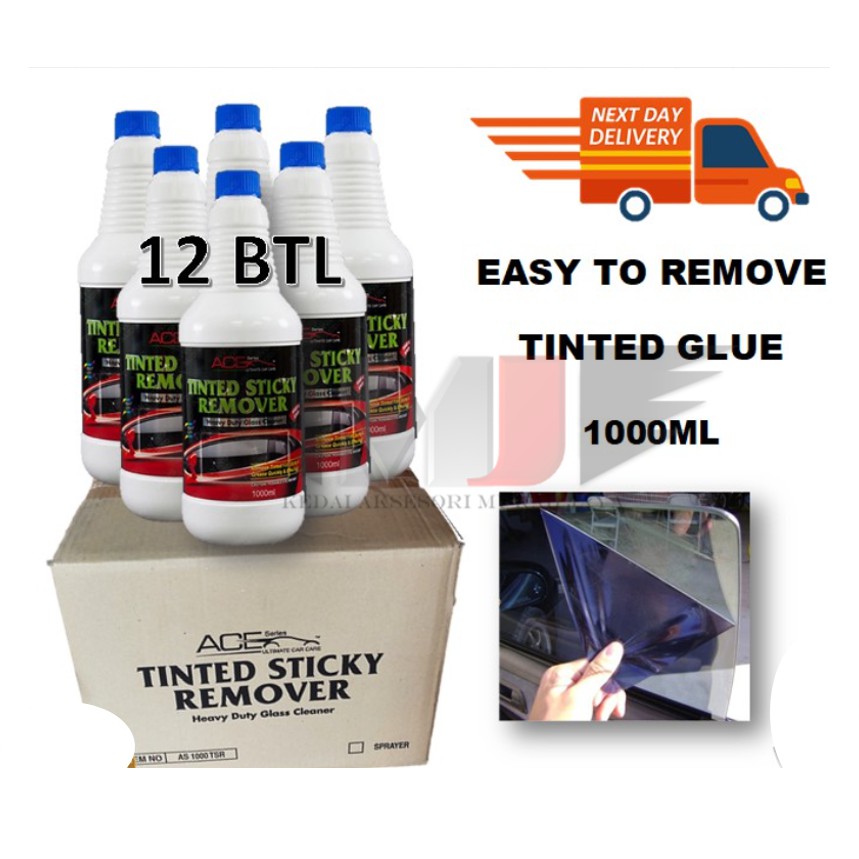 12 bottles ACE Ultimate Car Care Tinted Glue Remover Tint Film Sticky Glue Remover ACE SERIES TINTED STICKY REMOVER GLAS