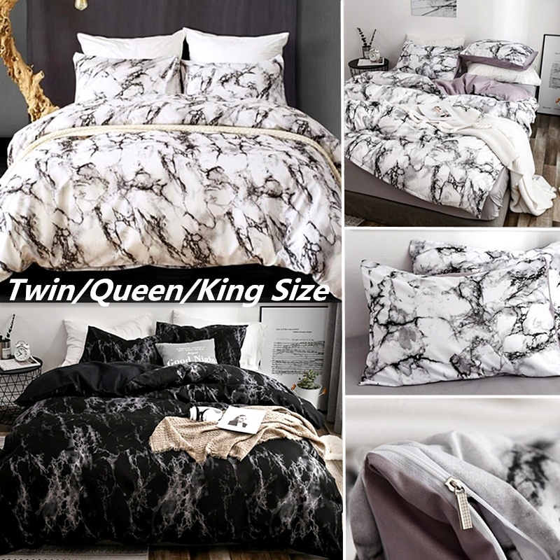 Marble Pattern 3d Bedding Sets Luxury Wrinkle Free Duvet Covers