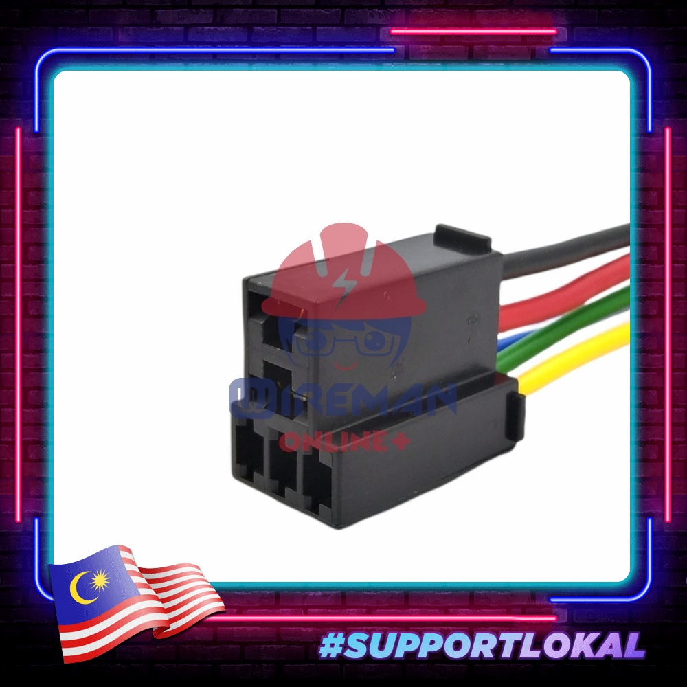 Proton Waja Headlamp Relay Aircond Relay Socket 4 PIN 5 PIN Shopee