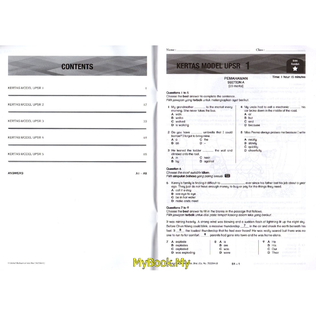Myb Buku Latihan Target A Upsr Tahun 4 5 6 Bahasa Inggeris Nusamas Shopee Malaysia