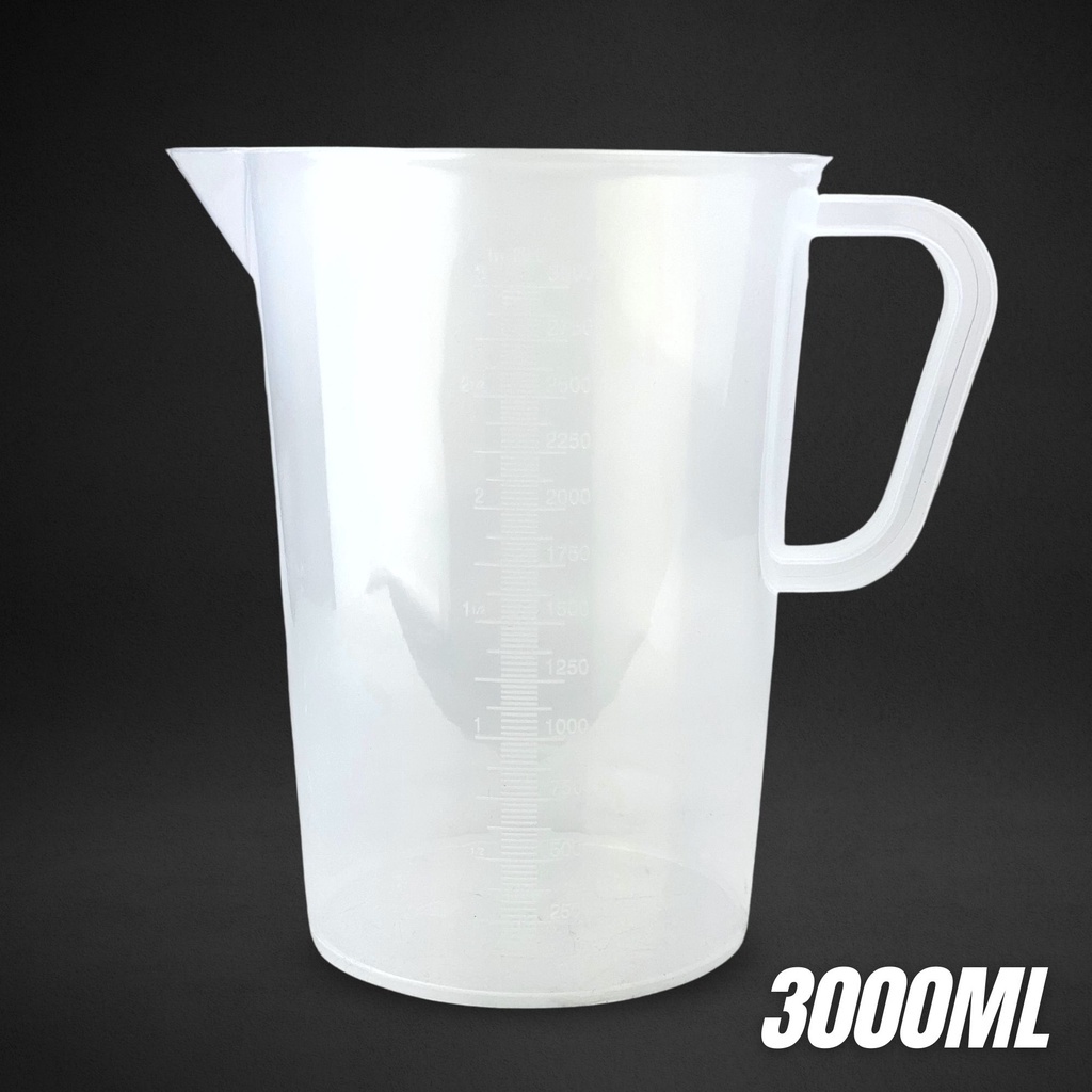 Transparent Kitchen Jug Laboratory Plastic Beaker Container Measuring Cup Jug Tool V-Shaped Spout 1000 / 2000 / 3000 ML