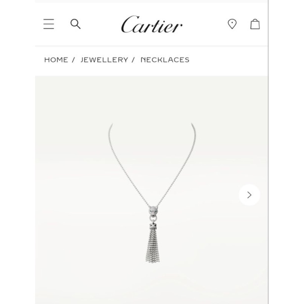 Authentic Cartiers Panthere de Cartiers Necklace with Tassel rose gold