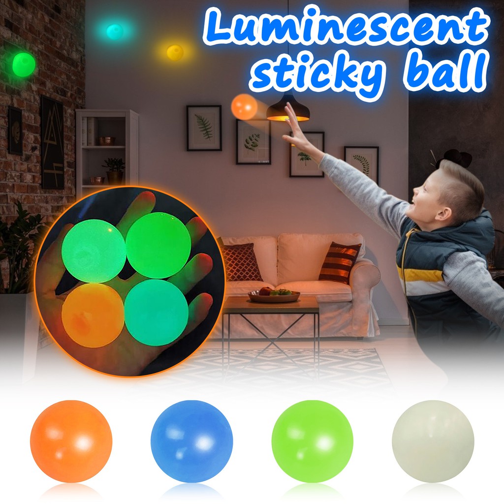 Wall Sticky Globbles Ball Toys Luminous Toy Sticky Target