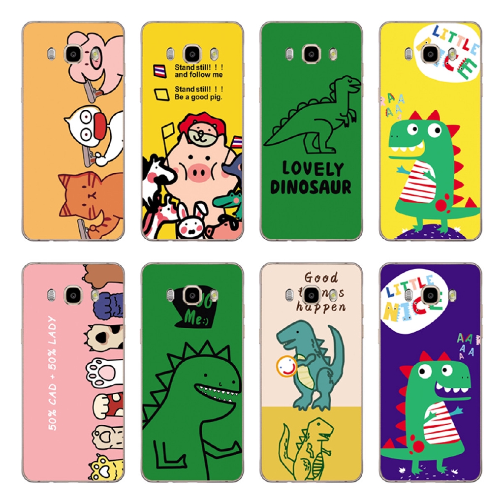 Cartoon Cute Dinosaur Back Cover Samsung Galaxy J1 J2 16 J210 J1 J2 Pro J1 Mini Prime J105 Case Soft Tpu Casing Shockproof Shopee Malaysia