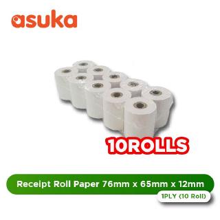 10 Rolls White Paper Roll Receipt 57mm X 65mm X 12mm Shopee Malaysia