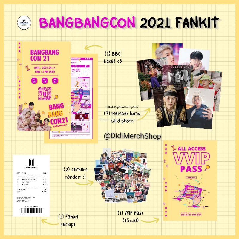 BANGBANGCON21 BTS Concert Ticket Fankit