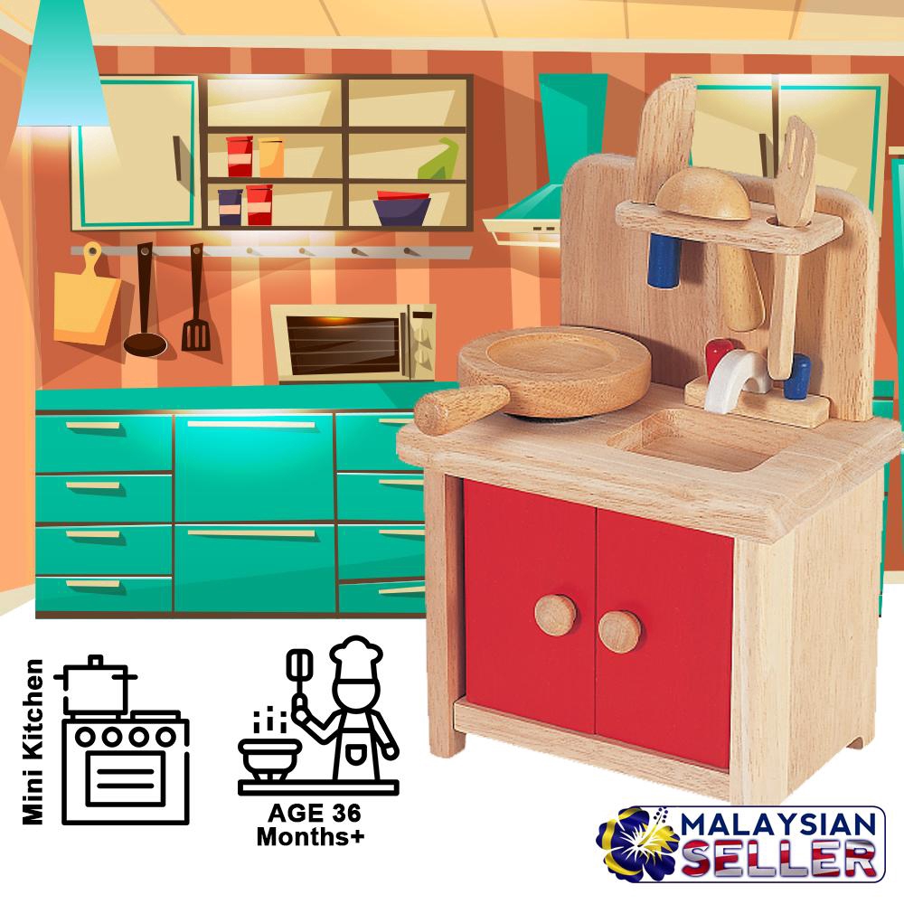 mini wooden kitchen toy