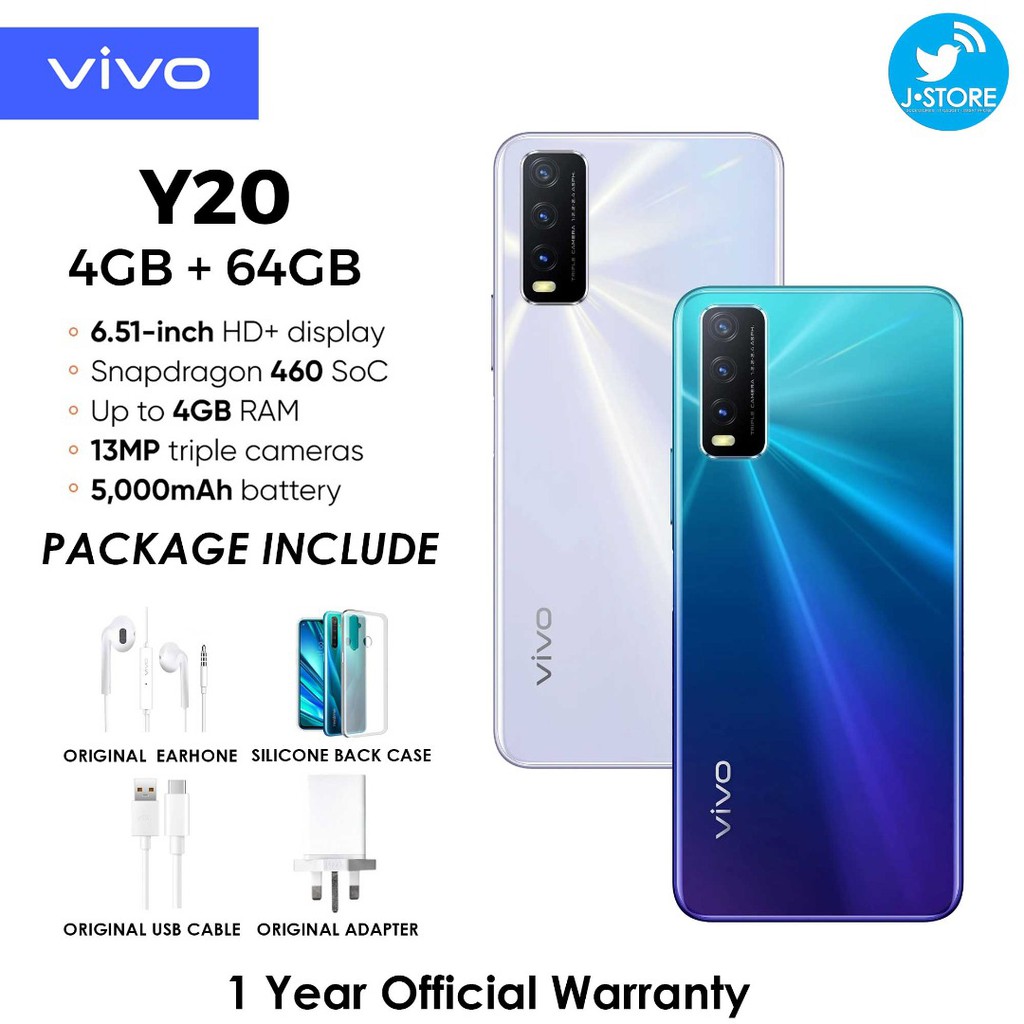 Vivo Y20s Y20 Y15 2020 4gb Ram 64gb Original Vivo Malaysia Shopee Malaysia