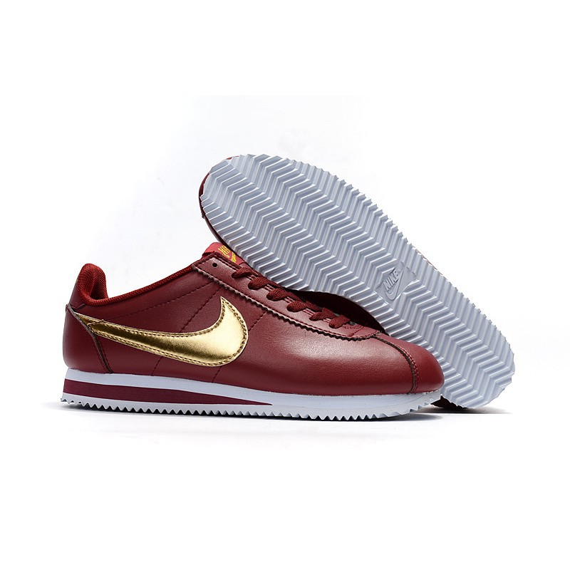 maroon and gold nike sneakers