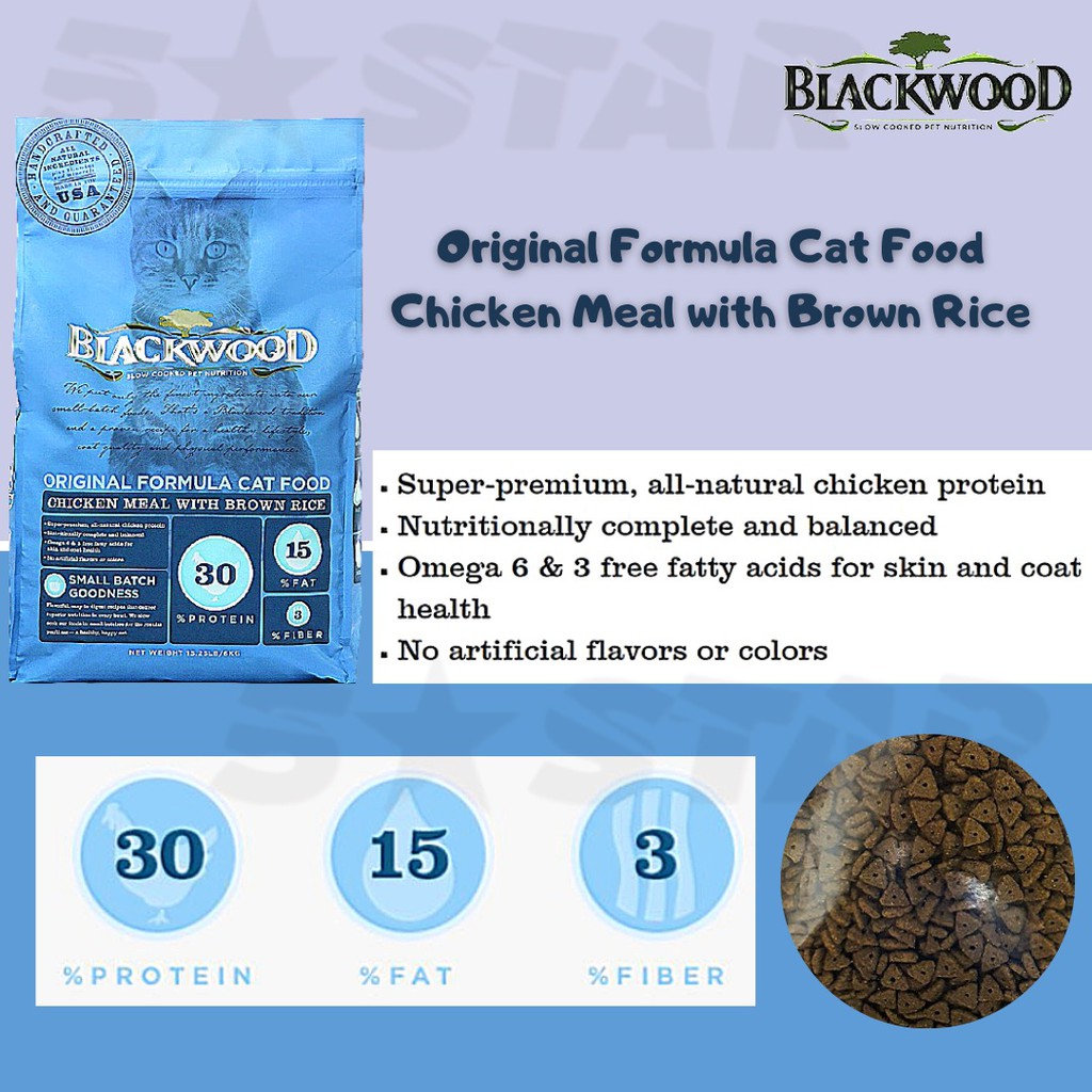 Blackwood Original Formula Cat Food Chicken Meal with Brown Rice