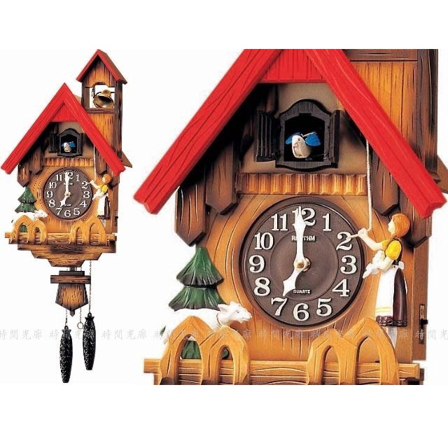 RHYTHM Cuckoo Clock 4MJ417 Analog Japan Cuckoo Clock Auto Night Shut