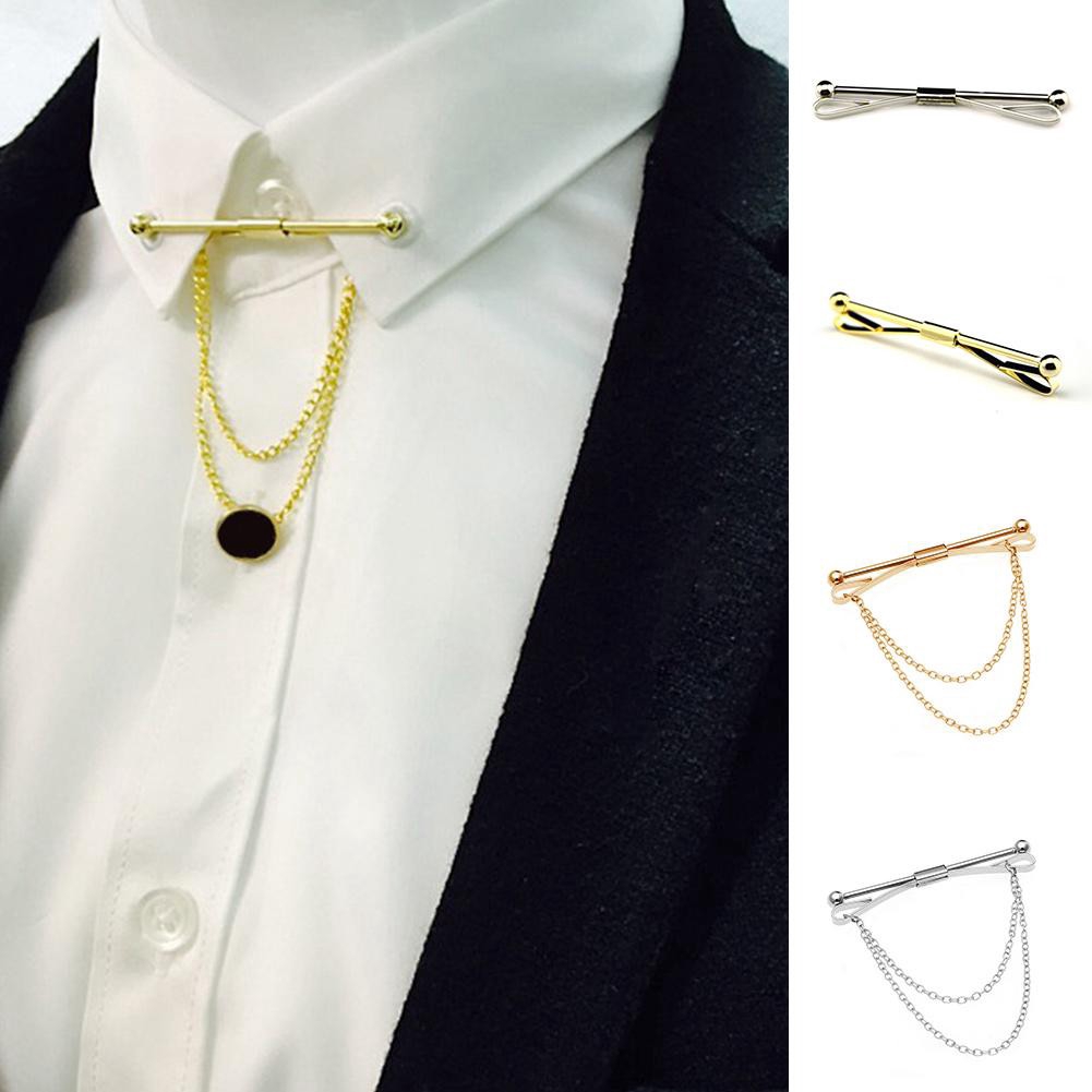 Collar Pins For Men Safety Pin Style Tie Bar For Wedding Business Pcs