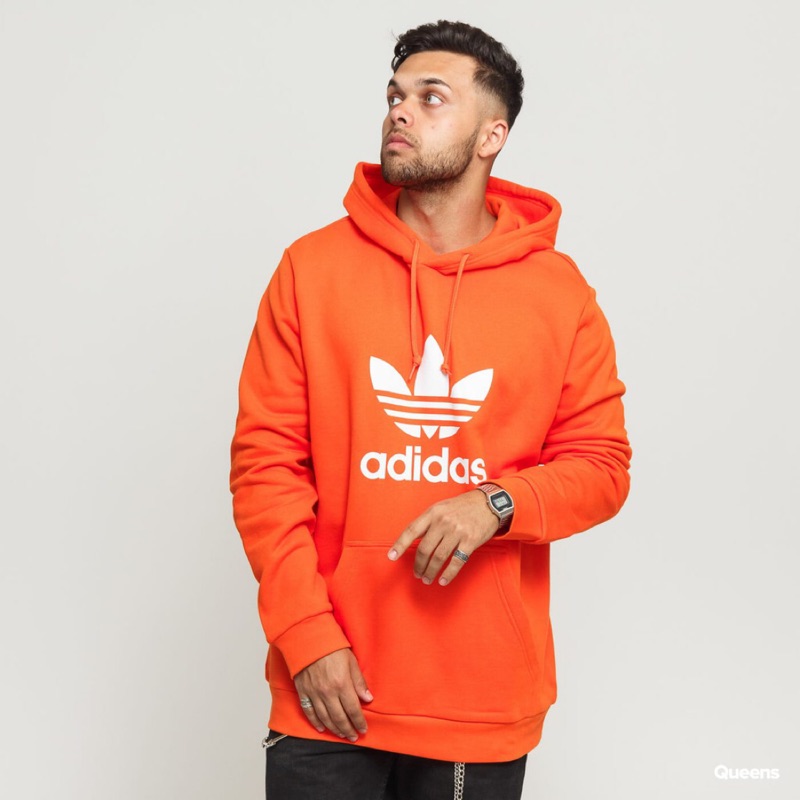 mens orange adidas hoodie