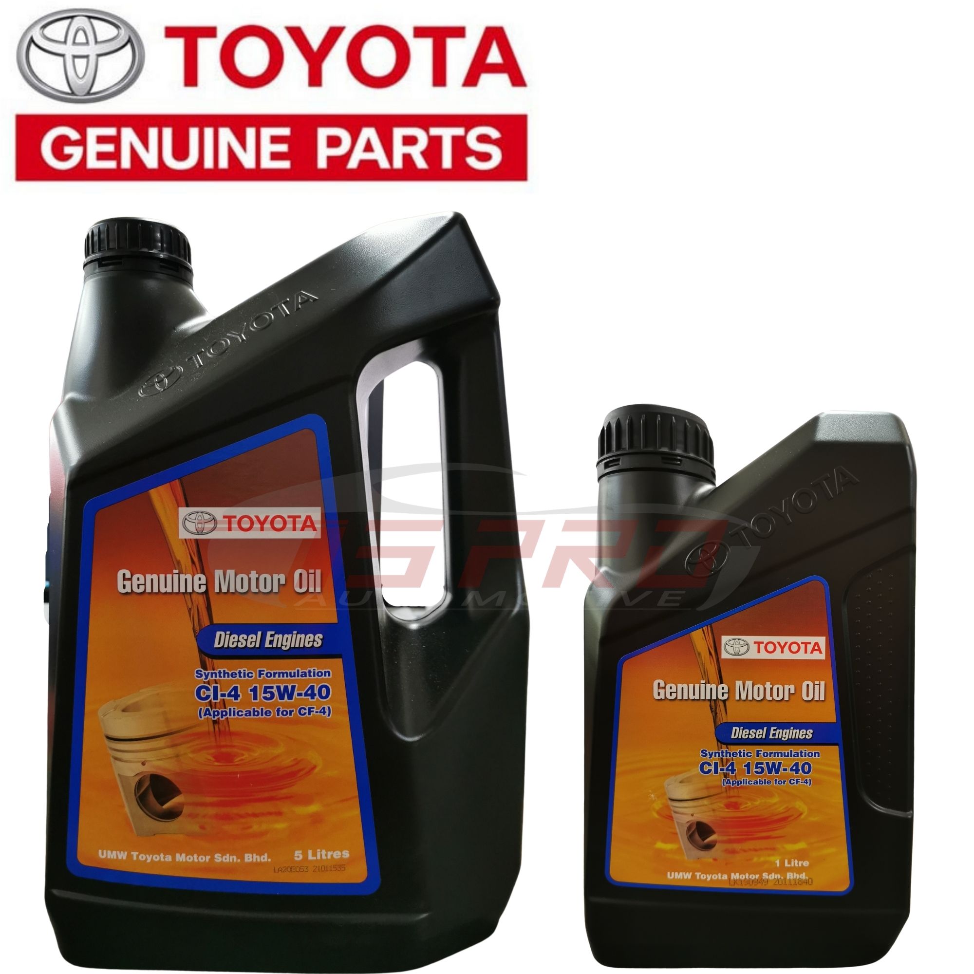 Toyota Hilux Fortuner Kun25 6 Gun125 6 Gun155 6 Genuine 15w40 Engine Oil Minyak Enjin For Diesel Engine 8000km Mileage Shopee Malaysia