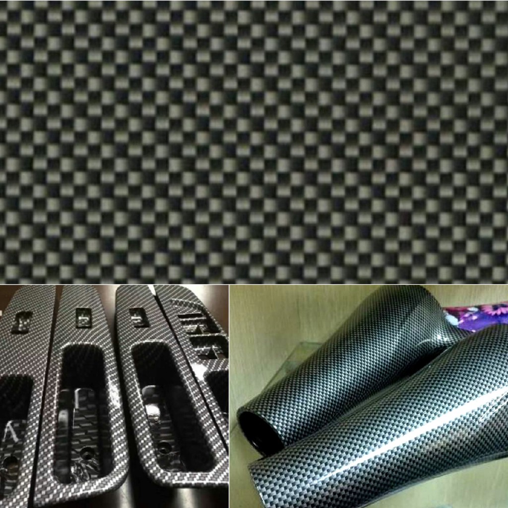 Essential Premium Upgrade Your Vehicle's Look 1M Black Carbon Fiber Hydro Film Transformative Hydrodipping Water Tran... - Image 4