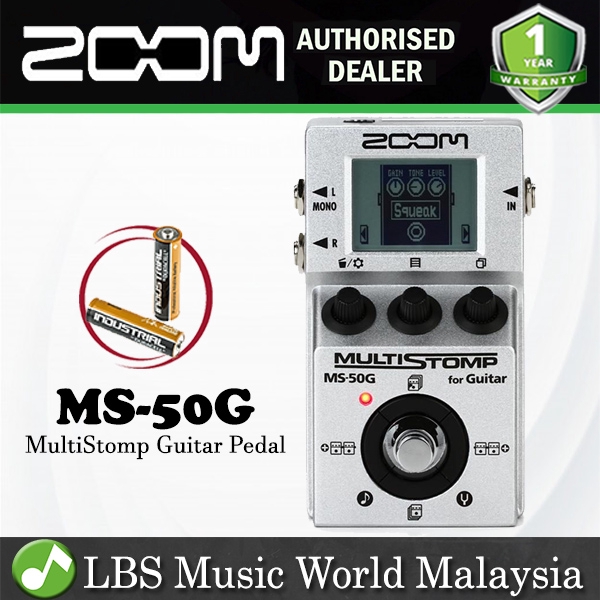 Zoom Ms 50g Multistomp Guitar Multi Effects Pedal Stompbox Ms50g Ms 50g Shopee Malaysia