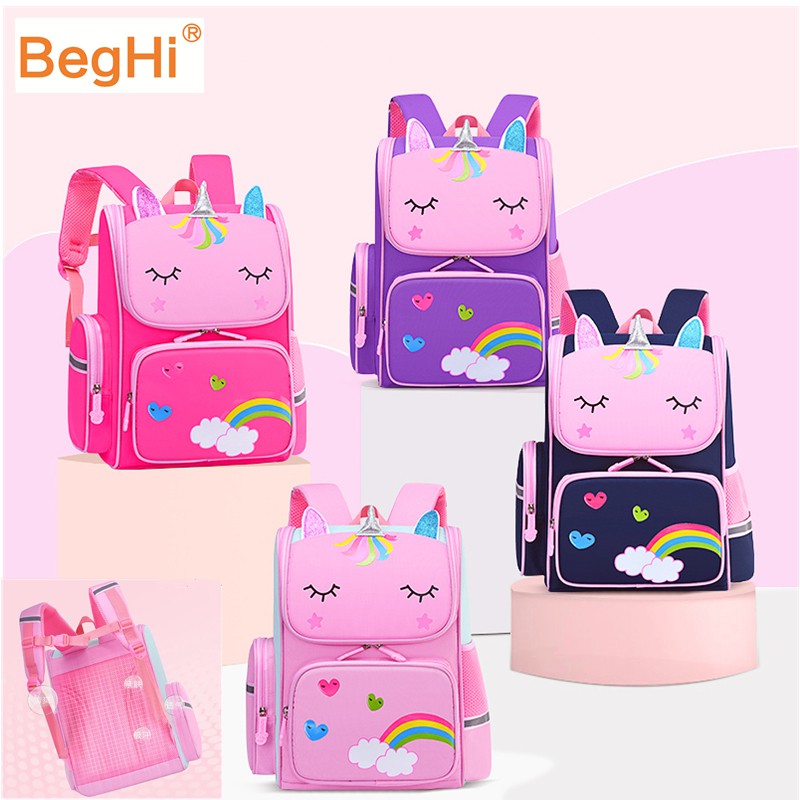 Beg Sekolah School Bag Beg Primary School Kindergarten Anak Perempuan ...