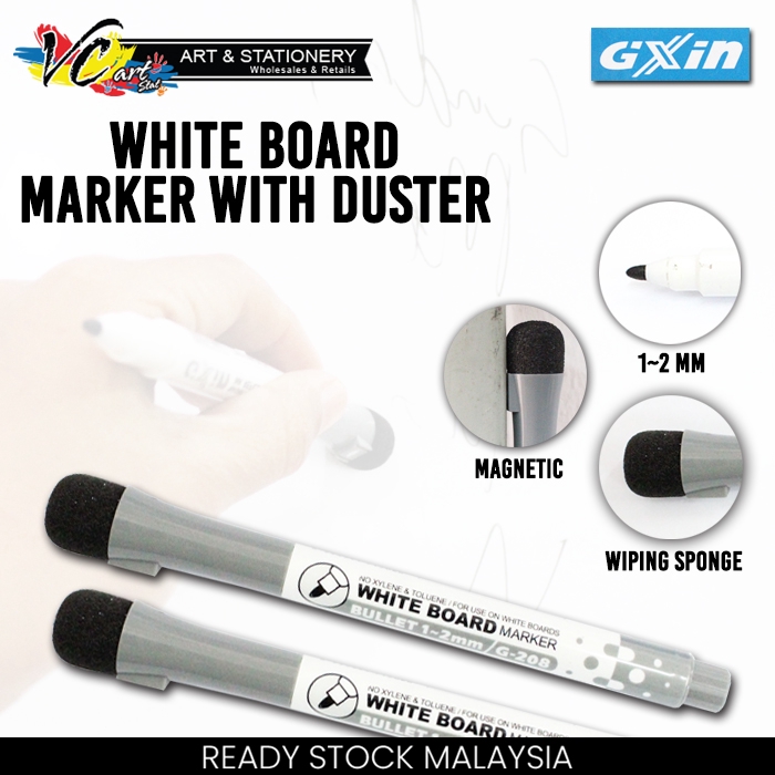 GXin G208 Whiteboard Marker with Duster Shopee Malaysia