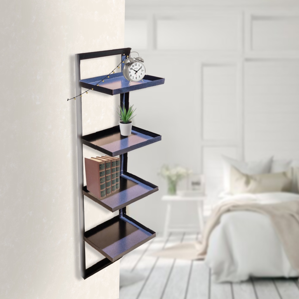 MOJOMORE 4 Layer Floating Wall Mounted Shelf IKEA Nordic Style Galaxy