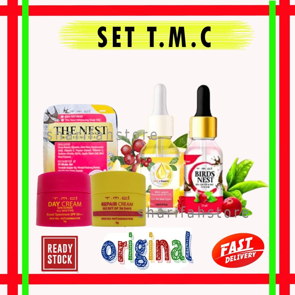 TMC Cream Harga Promosi Set 5in1 T M C Cream Kulit Cantik Siang Dan Malam TMC 5 in 1 Repair Skincare