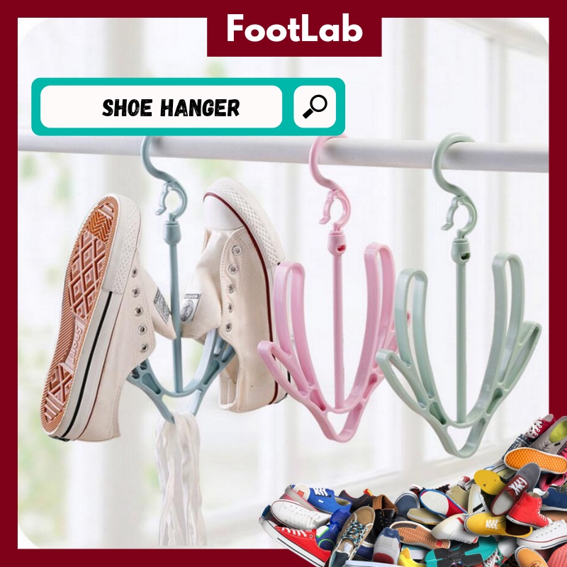 Shoes Hanger Penyangkut baju Windproof Tuala Kasut Dry Shoe Hangers Underwear Studio Sock 360 Penyidai Baju晒鞋架Ikea Muji