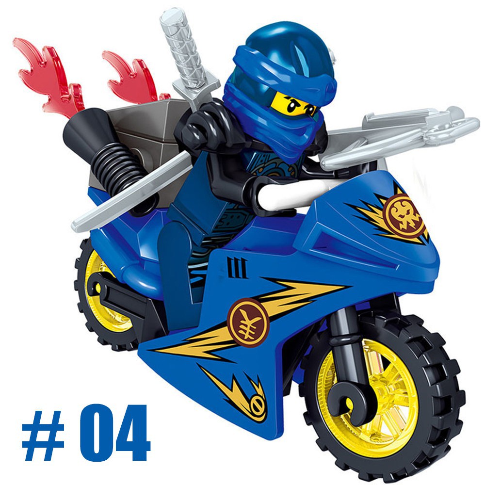 Premium Purpose 8 Pcs Lego Ninjago Minifigures motorcycle Building Blocks Toys Ninja Marvel Super hero Gift 31050 Ess... - Image 2