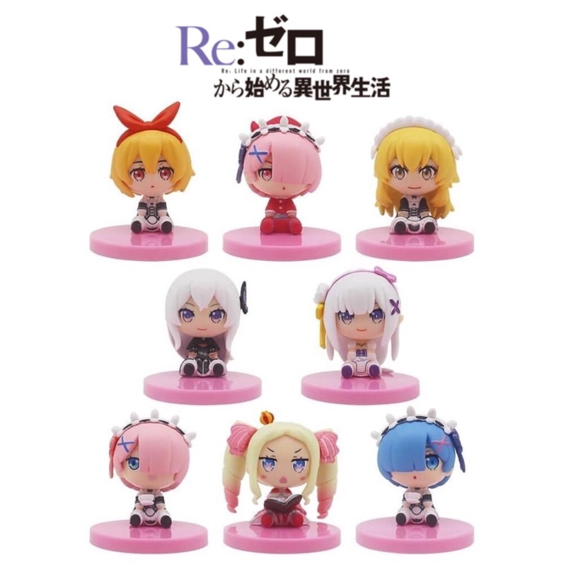 7PCS Re:Life in a different world from zero Rem Ram Beatrice Figure Model Toy