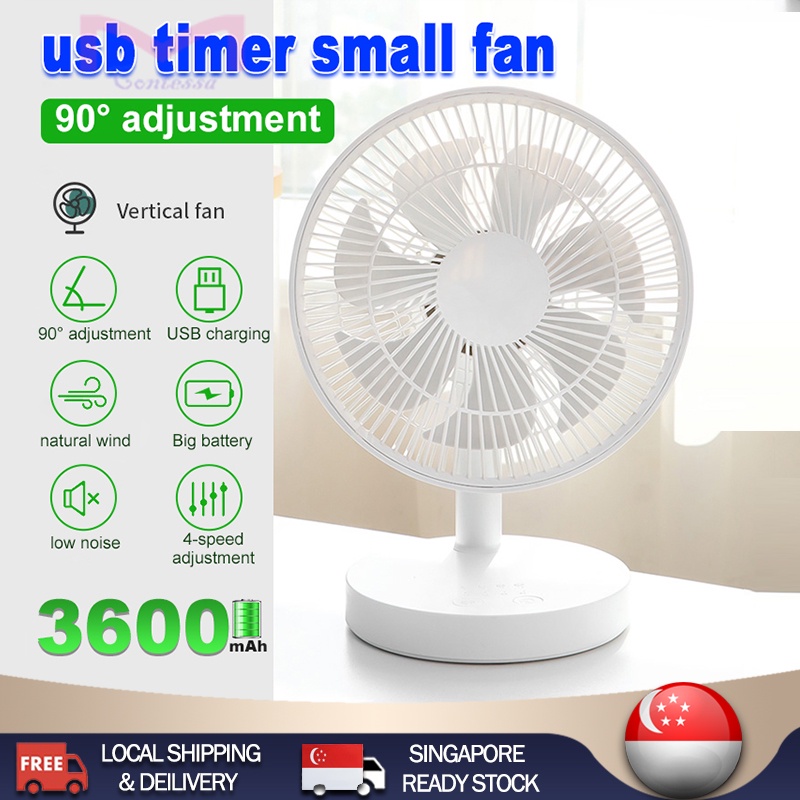 🔥New USB Fan Desktop Fan Table Fan Rechargeable Mini Fan Folding USB Fan Portable Fan For Office Home Kipas Meja 風扇