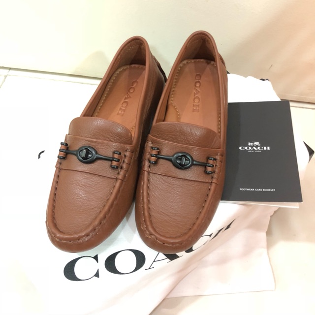 Coach loafer in brown( Authentic) | Shopee Malaysia