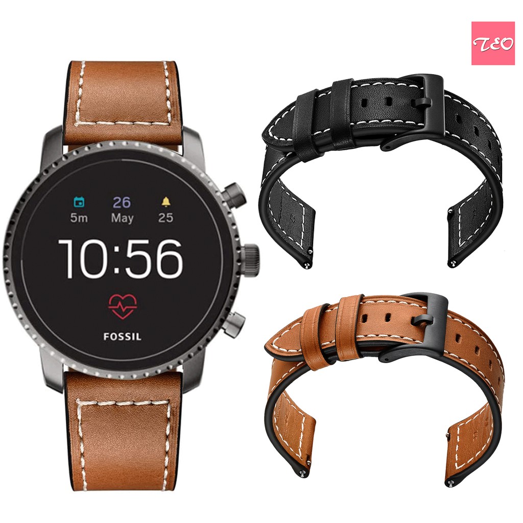 Teo Fossil Gen 4 Q Explorist Hr Band 22mm Fossil Mens Gen 5 Carlyle Leather Band Gen 3 Bands For Fossil Gen Smartwatch Brown Shopee Malaysia