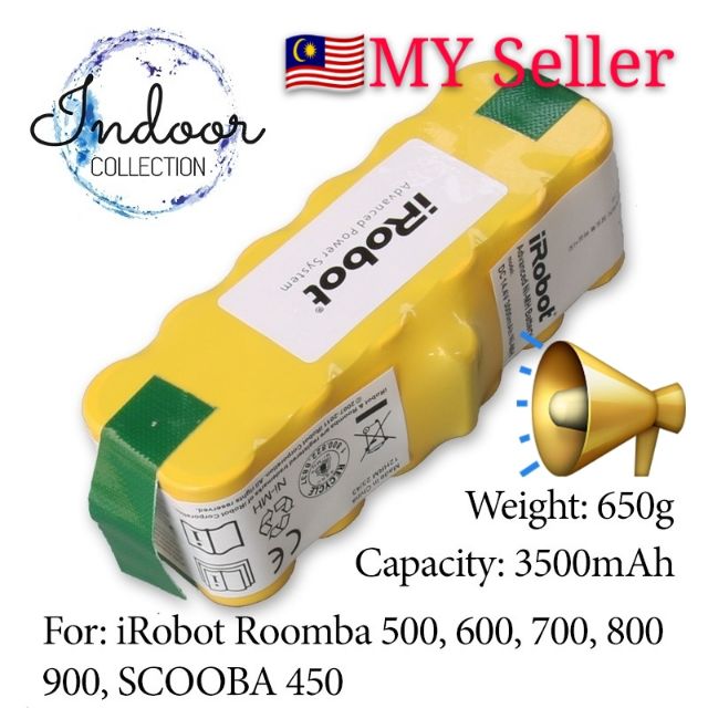 Powayup 3500mAh Ni-MH Replace Vacuum Battery for iRobot Roomba Series 500 600 700 800 900 R3 and Scooba 450 