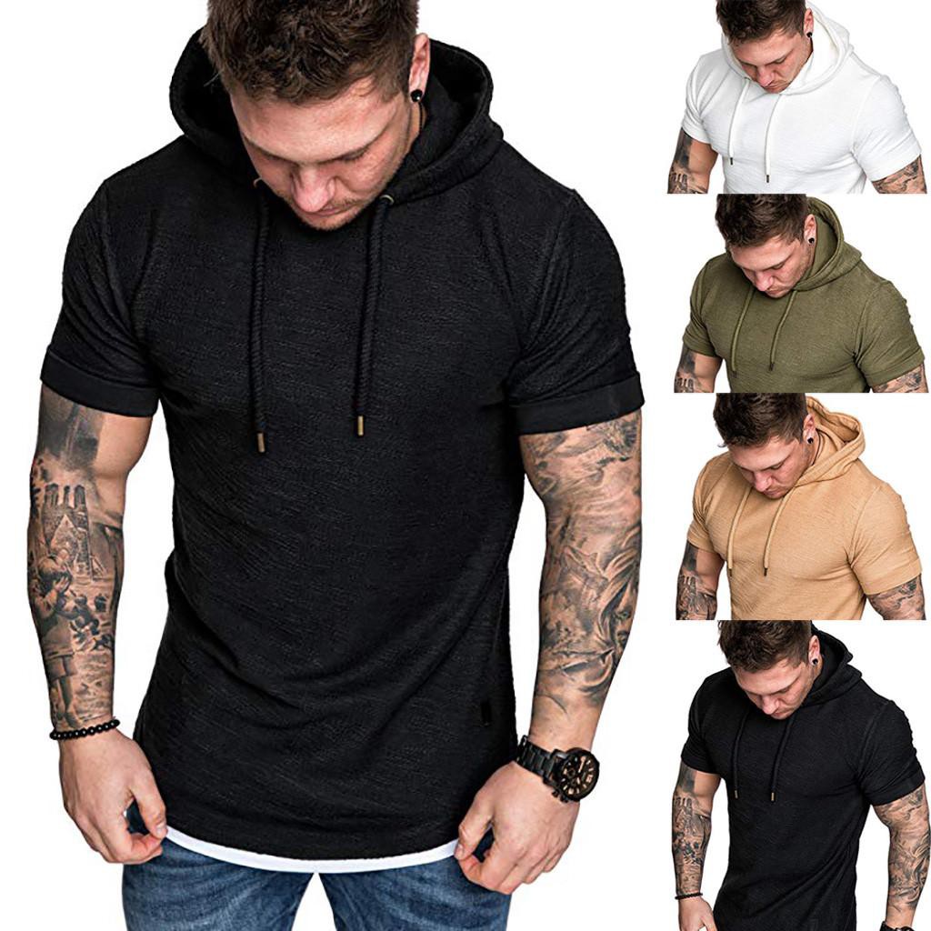 short sleeve hooded top