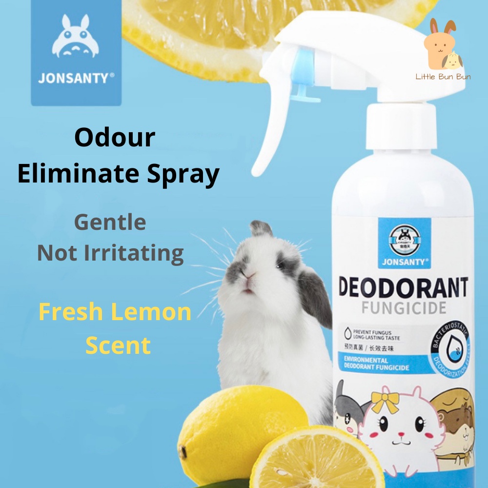 Natural Odour Eliminator Spray- Fresh lemon clean anti odour rabbit pet cage hamster chinchilla guinea pig