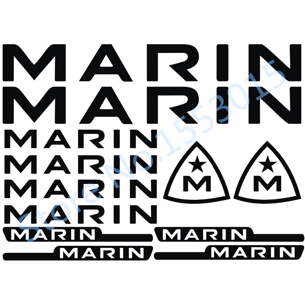 Custom Marin vinyl decal stickers bike frame bicycle cycle cycling 