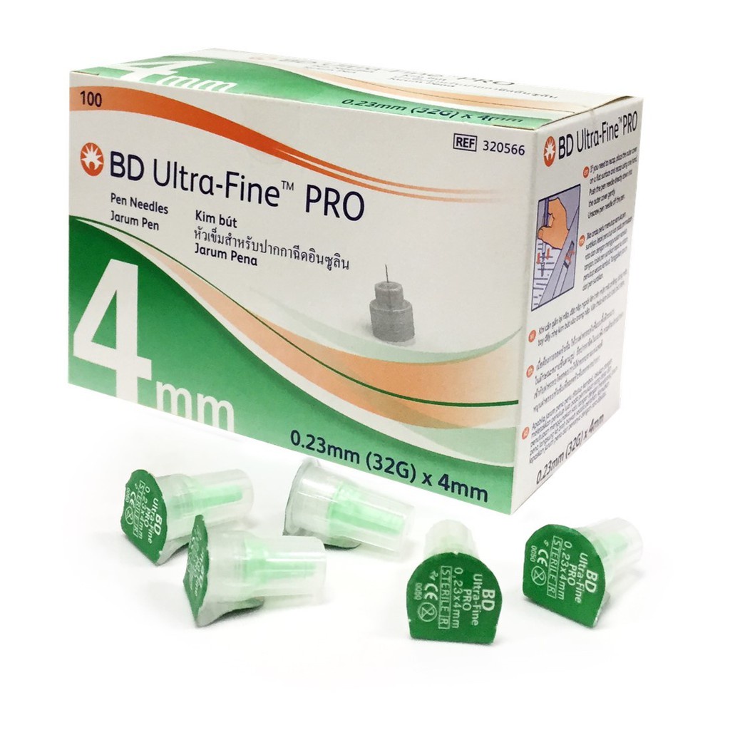 BD Micro Fine Plus BD Ultra Fine Pro 32G 4mm Insulin Pen Needles 