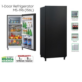 Ready Stock Midea Single Door Refrigerator Ms 196 156l Shopee Malaysia