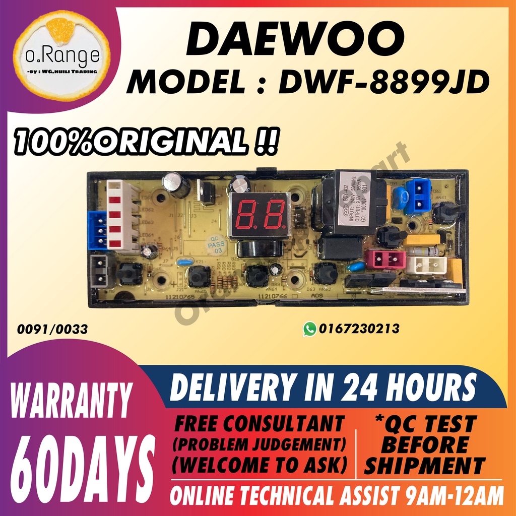 (100ORIGINAL !! ) DWF8899JD DAEMA WASHING MACHINE PCB BOARD DWF8899