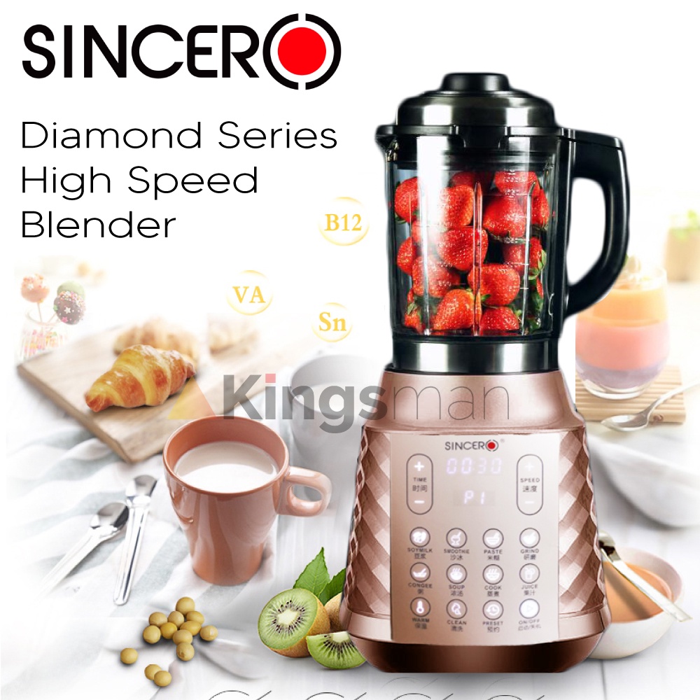 [Kingsman Electrical] SINCERO Blender 1000W 8 blade High Speed Diamond Series All in one Cooking