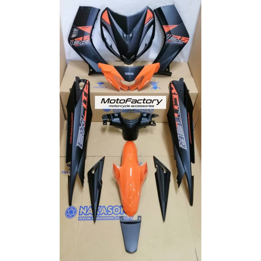 Cover Set Yamaha 135lc Lc135 V1 Lcv1 Exciter Rc 2020 Orange Shopee Malaysia