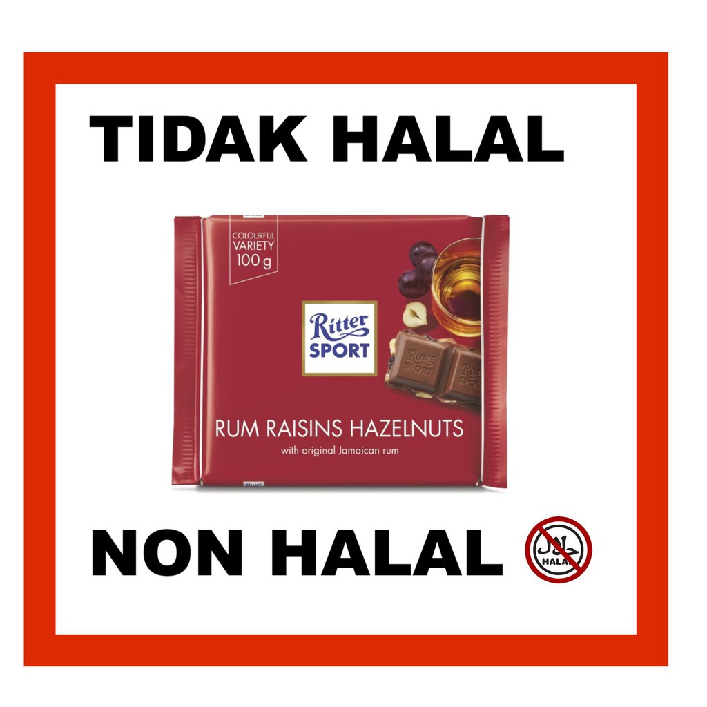 Ritter Sport Rum Raisins Non Halal 100g Shopee Malaysia