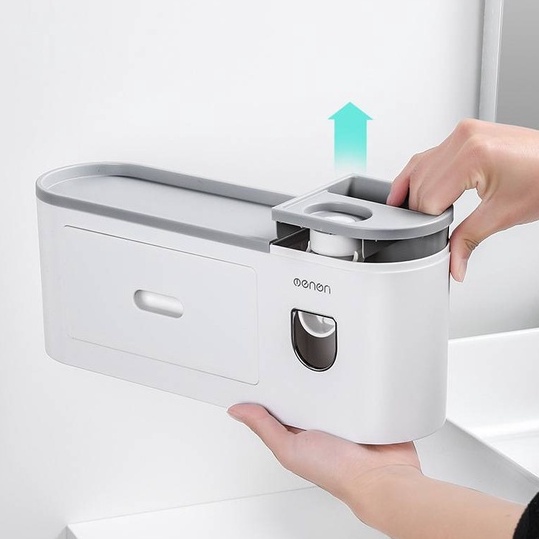 Bathroom Toothbrush Holder Gargle Cup Automatic Toothpaste Holder