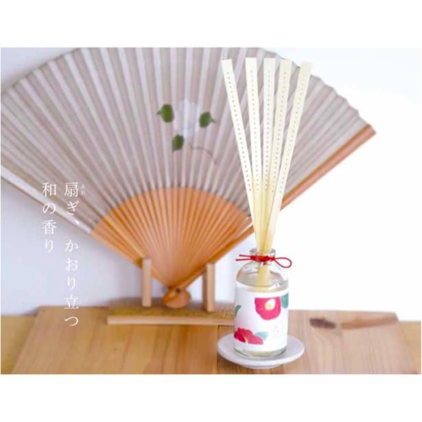 【READY STOCK】KYOTO JAPAN WANOKA Bamboo Diffuser - Water Lily Aroma Room Fragrance 京都 扇子骨风 精油香薰 （荷花）